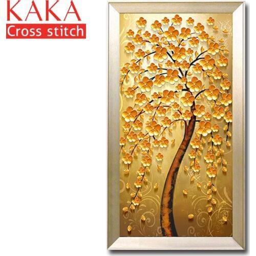 Cross stitch kits,Embroidery needlework sets,DMC 11CT canvas with printed pattern for Home Decor Painting,flowers Full CKF0064