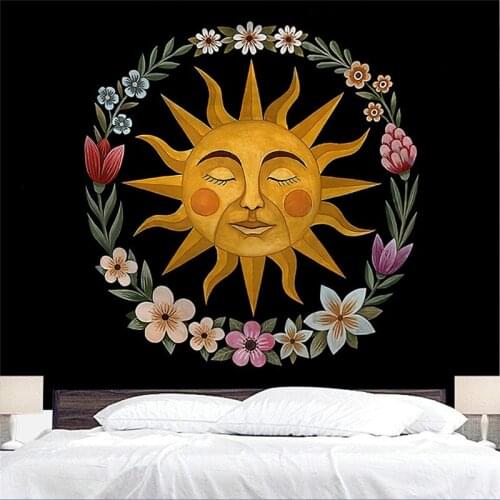 Tropical Plant Printed Tapestry Wall Hanging Nordic Ins Home Living Room Bedroom Fabric Hanging Painting Background Decoration