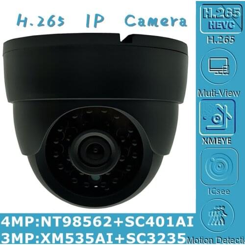 940nm Invisible Infrared Light 4/3MP H.265 IP Indoor Ceiling Dome Camera 24 LEDs NT98562+SC401AI 2592*1944 Onvif VMS XMEYE IRC