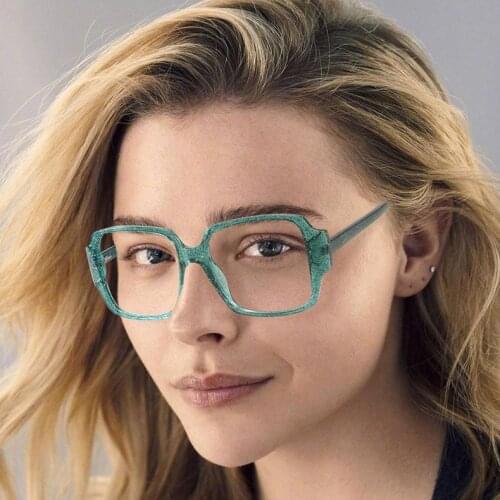 Anti Blue Rays Women Retro Myopia Vintage Square Clear Glasses Frame Vintage Optical Glasses Transparent Prescription Eyeglasses