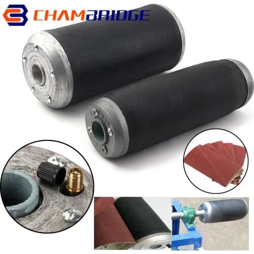 3"x9" 4"x9" Pneumatic Sanding Drum Rubber Sleeve Tube with 5pcs Sanding Belt for Polishing Wood Workpiece Surface Processing