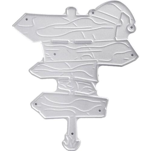 Christmas Road SignPattern Metal Cutting Dies Stencil DIY Scrapbooking Album Paper Card Template Mold Embossing Craft Decoration