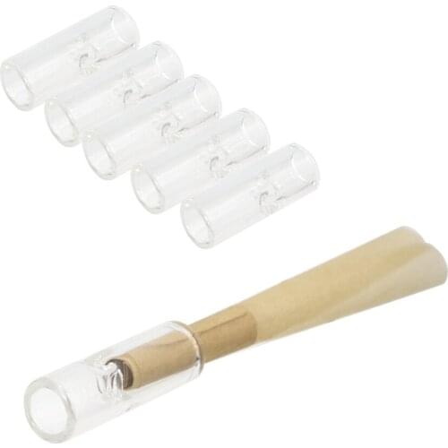 Mini Glass Cigaret Filter Tips Round Mouth for Dry Herb Tobacco Rolling Papers With Cigarette Holder Thick Pyrex Glass Smoki