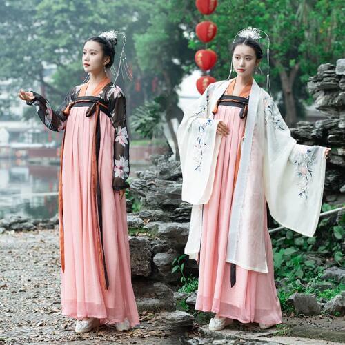 Traditional Chinese Hanfu Costumes Female Classical Ancient Performance Dance Clothes Tang Dynasty Fairy Princess Dresses