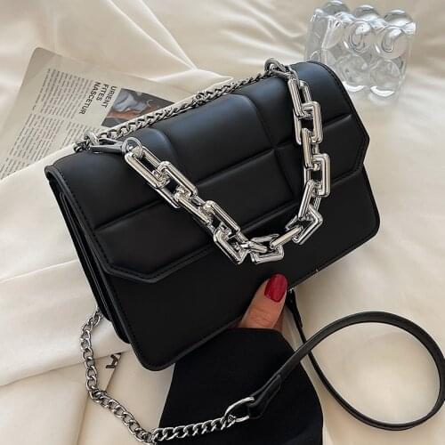 High Quality Women Pu Leather Chain Handbags Shoulder Bags Fashion Ladies Purse Crossbody Bags Designer Female Messenger Bag New