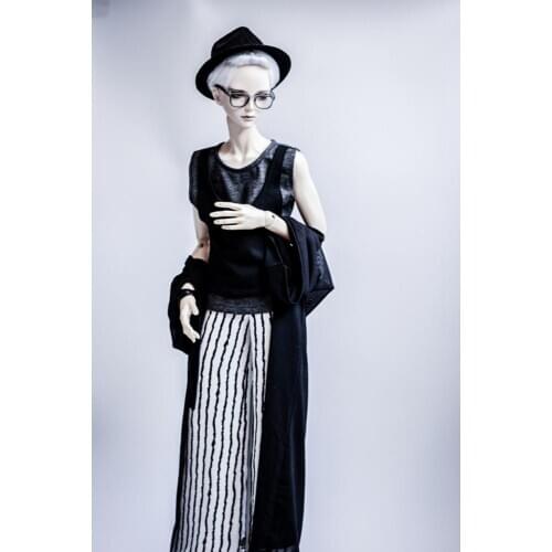 [wamami] Black Grey Fake Two Piece Vest 1/3 1/4 SD17 Male BJD Dolls Dollfie Outfits