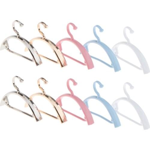10Pcs Dolls Clothing Hanger Racks 1/6 Dollhouse Hanging Role Play Access