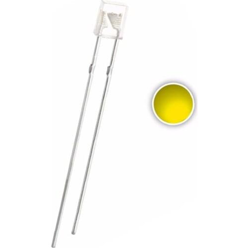 100PCS 2X3X4mm Square LED Yellow 20mA 3V Water Clear DIP-2 2*3*4mm Rectangle 2PINS Lamp Ultra Bright Light Beads