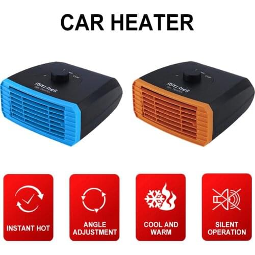 12V-24V Portable Car Heater Fast Heating Defogger Heat Cooling Fan 15*16CM For Car Truck Van Self-driving Travel Camping Camping