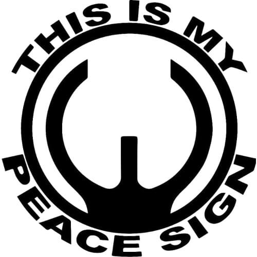 15X15CM THIS IS MY PEACE SIGN Originality Vinyl Decal Motorcycle Car Sticker