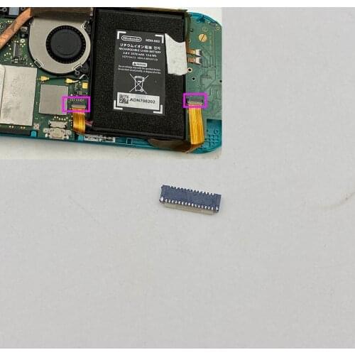 2PCS Used Left Button Board Power Circuit Flex FPC Femal Connector Plug Socket Slot For Nintendo Switch Lite