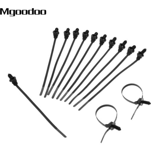 20Pcs Mount Wire Tie Clip Releasable Nylon Tie Wrap Cable Fastening Clips Self-locking Plastic Zip Tie Fasteners for All Cars