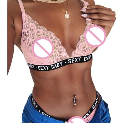 4 Colors Sexy Erotic Underwear Lingerie Set Women Lace Bra with G-string Garter Lingerie Set Porno Wear Clothe Two Piece Set