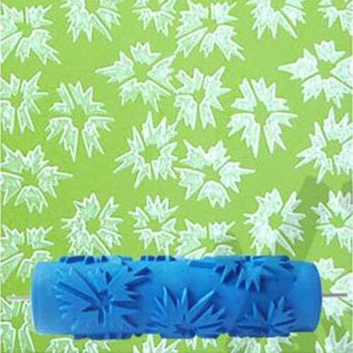 7inch 3D rubber wall decorative tool painting roller , leaves patterned paint roller without handle grip,064C, free shipping