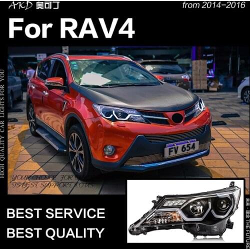 AKD Car Styling Head Lamp for Toyota RAV4 Headlight 2014-2016 Brand Eagle Eye New Rav4 LED DRL Hid Bi Xenon Auto Accessories