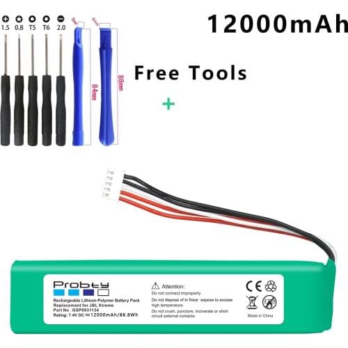12000mAh GSP0931134 Battery for JBL XTREME Xtreme Speaker Batteries with disassembly tool