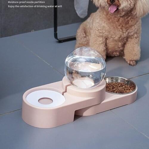 Automatic Feeder Dog Cat Water Food Bowls with Water Dispenser Double Dog Cat Bowls Bottle Drinker Dish for Pet Feeder Supplies