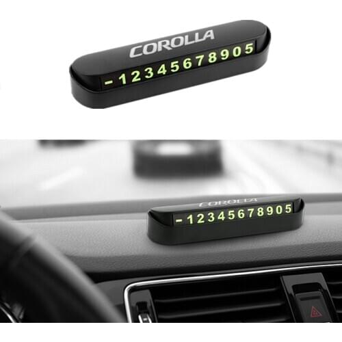 Car Temporary Parking Card Phone Number Card Plate Sticker for Toyota corolla accessories car styling