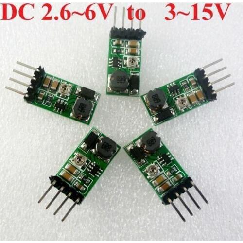 Dd06ajsa 5pcs Dc Boost Adjustable Converter 3v~4.5v To 5v~15v Wifi Rel Wifi Bluetooth Relay Plc Power Module