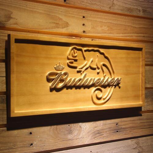 Budweiser Lizard Beer 3D Wooden Signs