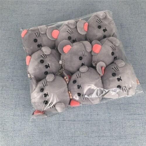9PCS Mouse Doll , Stuffed Plush Animal Mouse Gift , Keys Pendant Plush Toy