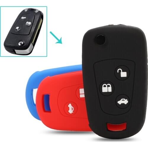 Bilchave 3 Buttons Modified Remote Flip Car Key Silicone Case Cover Fob For Ford Focus Mondeo Fiesta