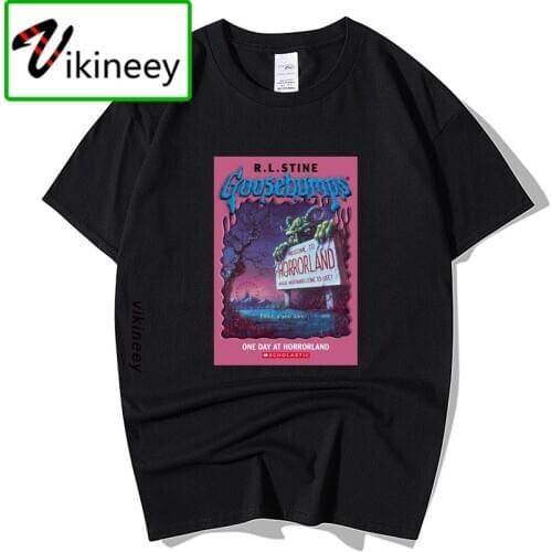 Goosebumps Night Of The Living Dummy T Shirt Man Streetwear Casual Hiphop Round Neck Cotton Tshirt Plus Size EU