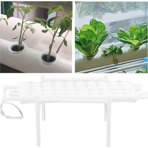 Hydroponic Grow Kit 1 Layer 36 Plant Sites PVC Pipes Hydroponics Growing System 100-240V