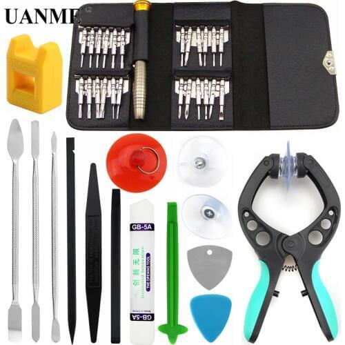 UANME 38in 1 Mobile Phone Screen Opening Pliers Repair Tools Kit For iPhone Samsung Huawei Screwdriver Pry Disassemble Tool Set