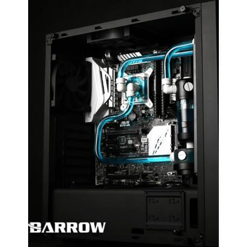 Barrow Water Cooling Kits OD14mm Hard Tube + 240mm Radiator + CPU Block + Pump + Reservoir use for AM3 AM4 + Intel 115X 2011 X99
