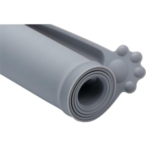 New Multipurpose Easy to Clean Anti-dust Durable Wuth Measurement Food Pad Rectangle Silicone Pet Mat For Dog Cat