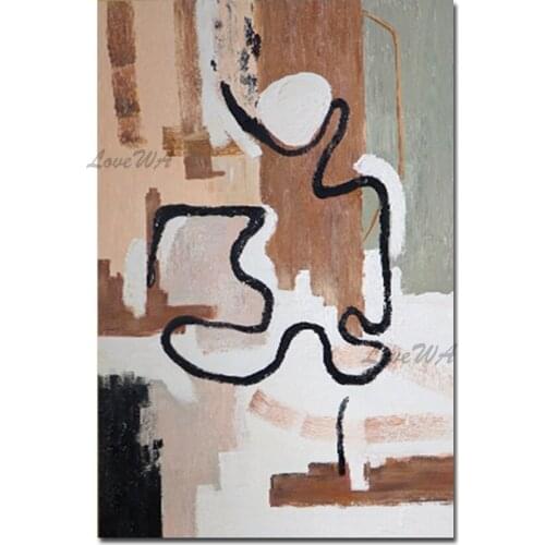 Latest Abstract Design Colors Block Oil Painting Modern Living Room Wall Hangings Canva Craft Paintings PIcture Art Pieces