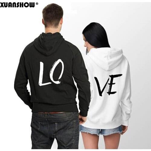 XUANSHOW 2020 New Valentine Couples Clothes Spring Autumn Hoodies Love Long Sleeve Men/Women Hoodies Sweatshirts