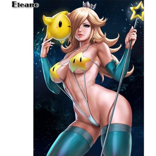 Print canvas video games Elves Magician sexy girl art poster 40x60 50x70 60x90 custom living room bedroom hanging picture