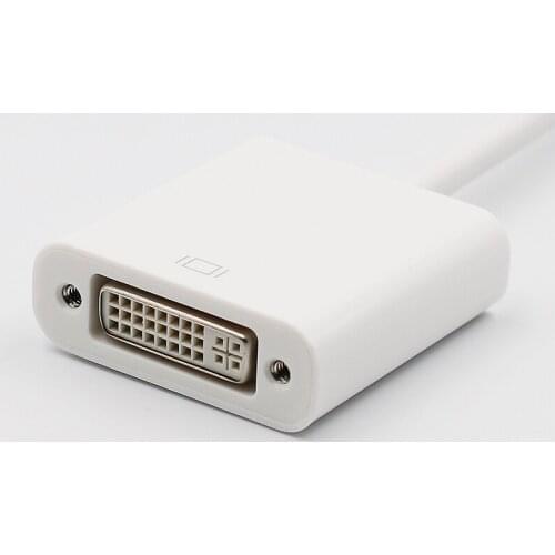 Mini DP to DVI Adapter Male to Female Thunderbolt Mini Display Port DisplayPort V1.2 to DVI Connector for MacBook/Pro/Air