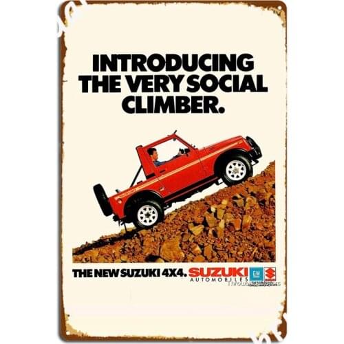 Sj Jimny Samurai Poster Metal Plaque Cinema Kitchen Vintage Plates Party Tin Sign Poster