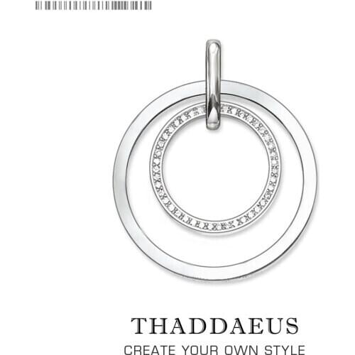 Pendant Circles Pave,2019 Brand New Fashion Glam Jewelry Europe Bijoux 925 Sterling Silver Accessories Gift For Soul Woman