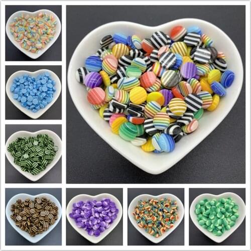 50pcs/Lot 8mm Resin Beads Half Round Pearl Bead Flat Back Scrapbook Beads For Jewelry Making