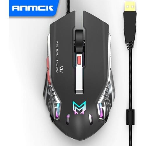 Anmck Professional Wired Gaming Mouse 6 Button Programmable 8000DPI LED Optical USB Computer Game Mice Mause For PC laptop Gamer