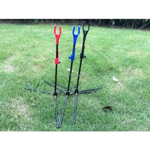 5PK High quality fiber glass recurve bow stand hunting bow rack with retail bag 7 colors