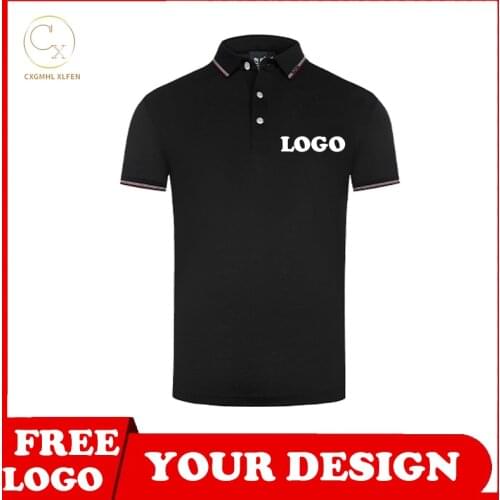 7-color POLO shirt custom summer leisure sports new casual advertising cultural shirt lapel short sleeve printing DIY brand text