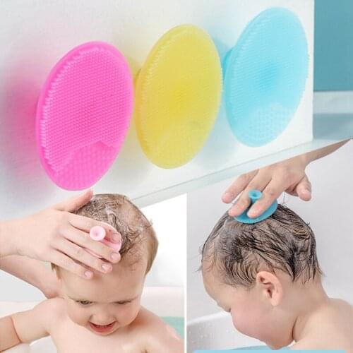 Silicone Baby Shampoo Brush Baby Bath Body Head Massage Bombs Shampoo Scalp Comb Kids Newborn Bath Wipe Washing Hair Tool