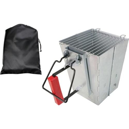 Charcoal Chimney Starter BBQ Accessory – Galvanised Iron Charcoal Starter, Collapsible, Easy to Assemble