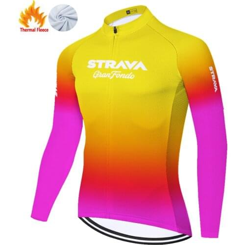 Strava Winter Thermal Fleece Rowerowa Meska Cycling Jersey Maillot Equipamento Tricota Ciclismo Hombre Camisa Ciclismo Masculina
