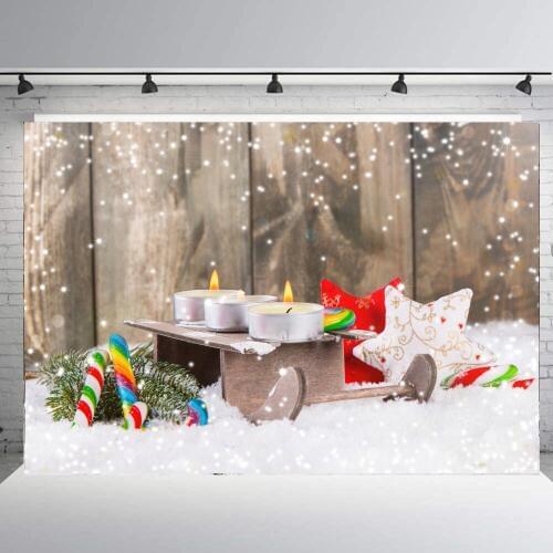 Outdoor snowflake Christmas Backdrops Party Decoration Background Xmas Event family Santa baby kids photo booth shoot studio