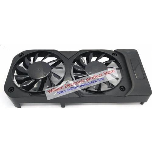 Original FD8015H12S DC12V 0.32A for palit geforce gtx 1050 ti dual Graphics card cooling fan 1set (shell + 2pcs)