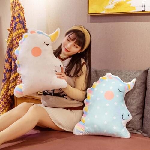 1pcs 50*38cm Super Soft Geometric Unicorn Plush Cushion Spotted Colorful Stuffed Plush Bed Pillow Children Soft Doll Home Decor