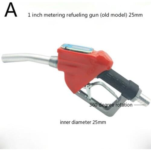 1pc Auto fuel nozzle for diesel gasoline kerosene methanol Digital oil control meter delivery gun digital flow meter