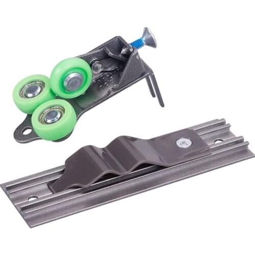 1pc wardrobe sliding door anti-jumping wheel buffer damper match limited displacement door pulley