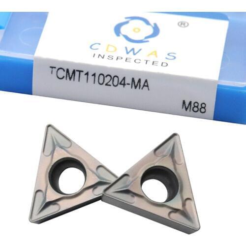 10PCS TCMT110204 MA M88 Carbide Inserts Internal Turning Tool TCMT 110204 Colorful Blade CNC Lathe Cutter Tools Cutting Tool